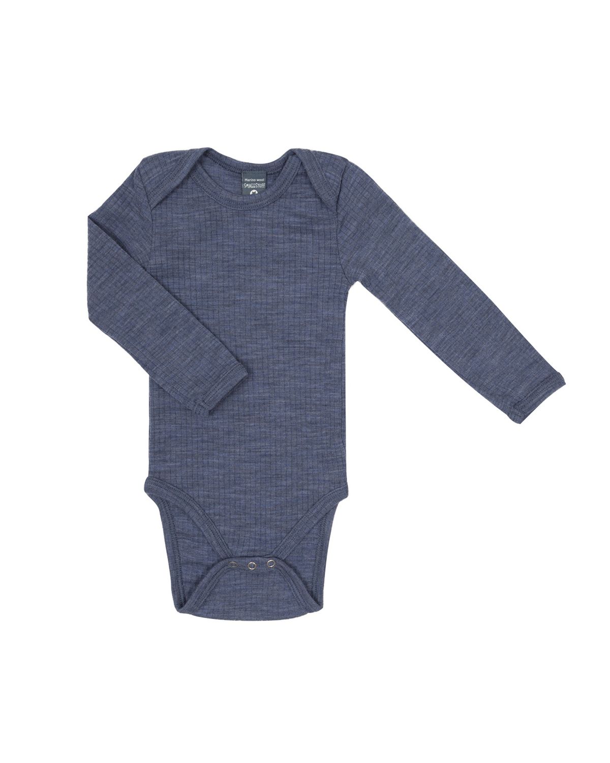 Body LS, Merinowolle, Color: Denim Melange, Size: 56