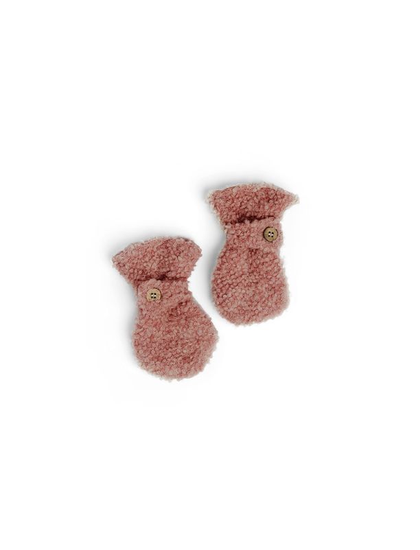 Fäustlinge Bouclé Merinowolle, Rose Brown