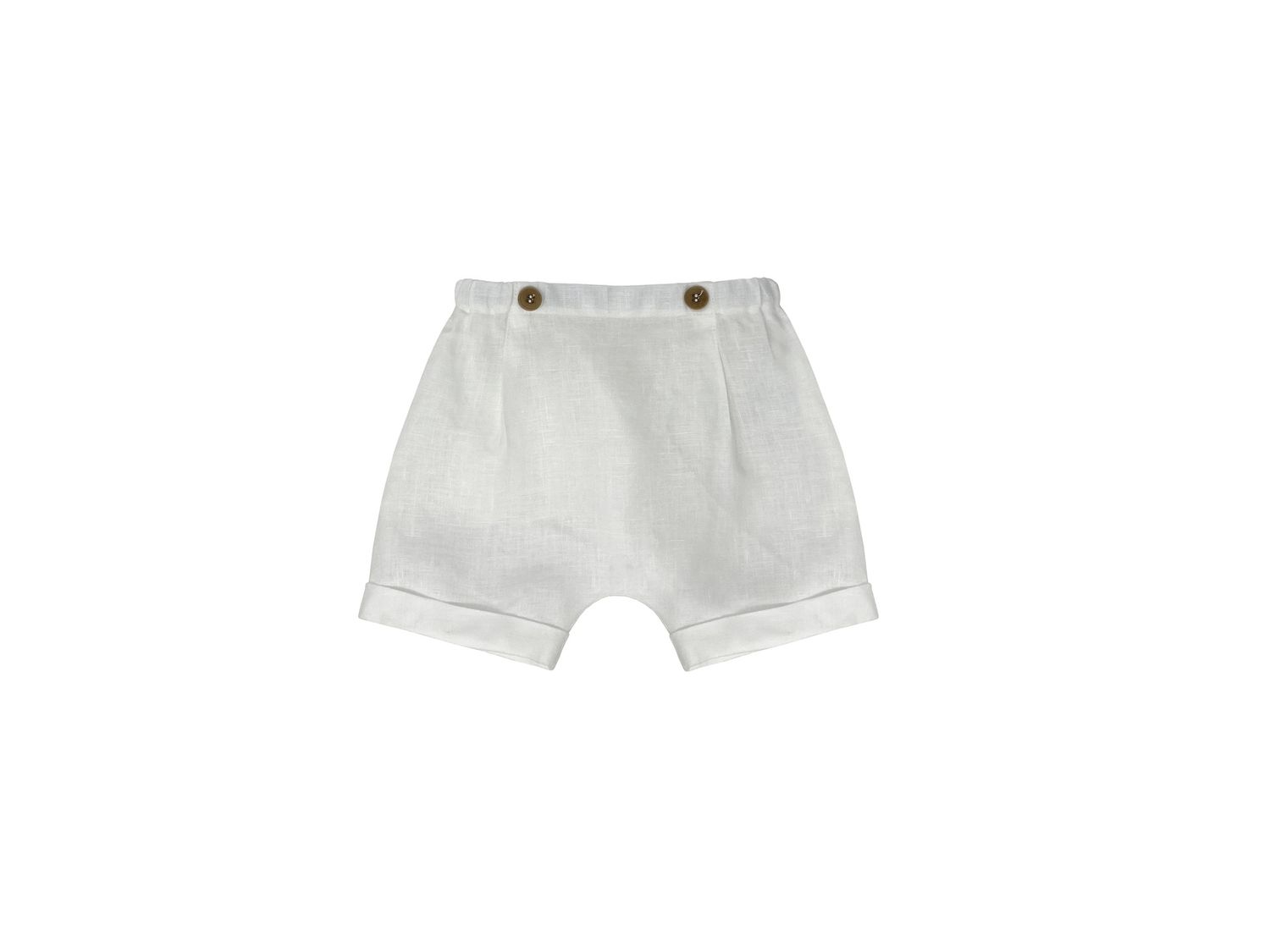 Leinen Shorts Weiss, Size: 1M