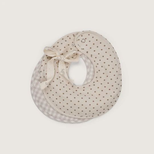 Bibi Lätzchen 2er-Pack Brown Dot