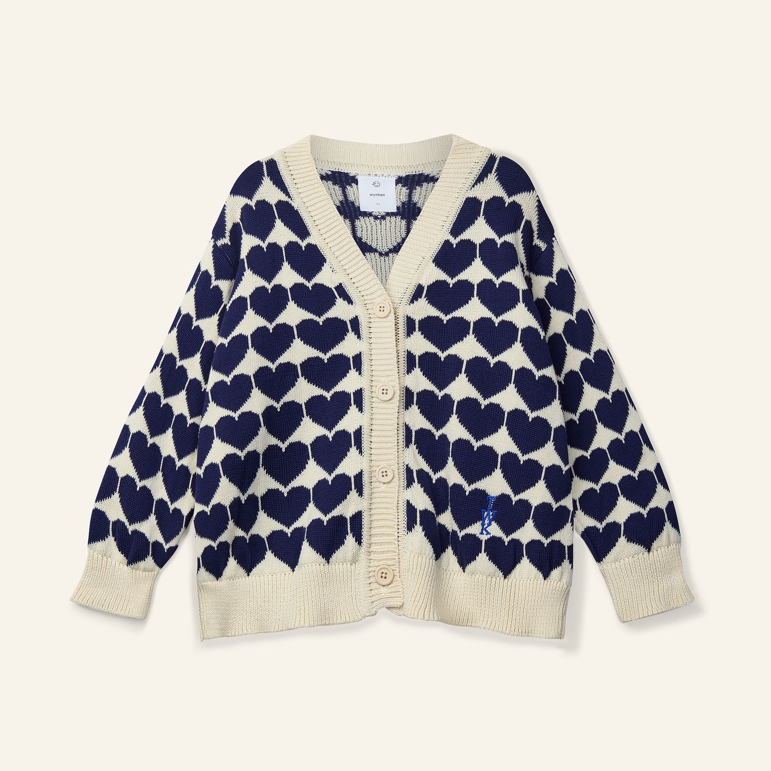 The Lovers Cardigan - Navy Maxi Heart, Size: 8y