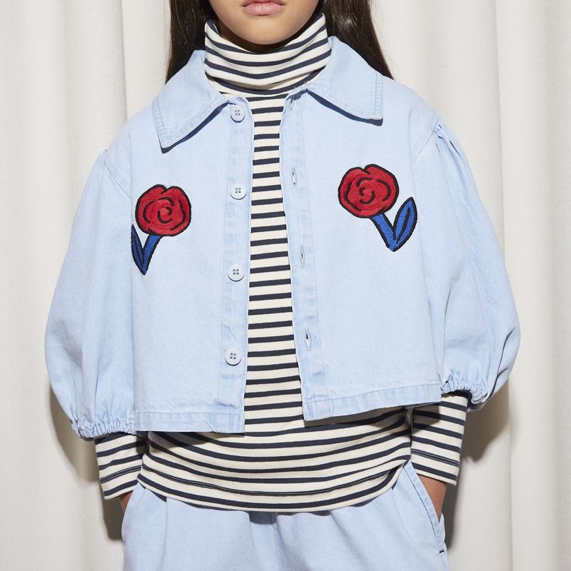 Annka Bolero Jacket Denim - Pale Bleached Wash