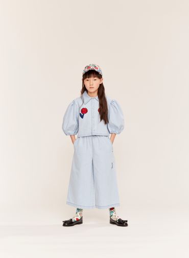 Annka Culotte Denim - Pale Bleached Wash