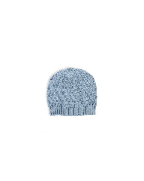 Baby Mütze, Merinowolle, Blau, Size: 56/62