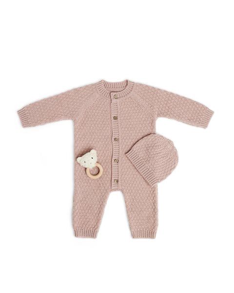 Baby Mütze, Merinowolle, Puder