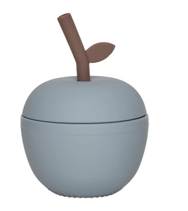 OYOY Kindertrinkbecher Apple, Color: Dust Blue