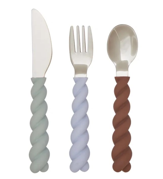 Mellow Besteck  3er Set, Color: Mint
