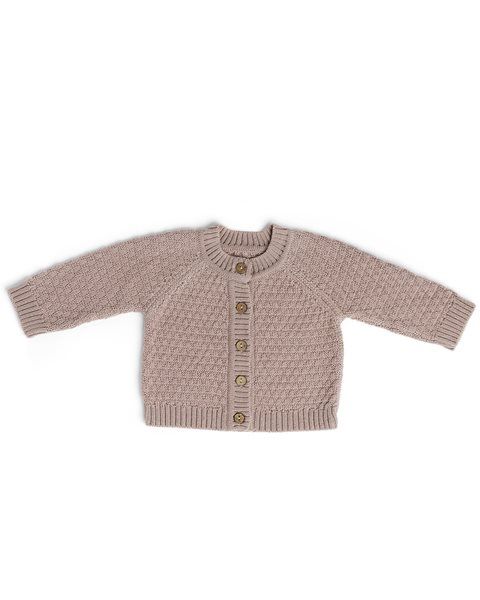 Cardigan aus Merinowolle, Powder