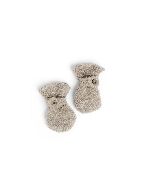 Fäustlinge Bouclé Merinowolle, Natur Melange, Size: 68/74