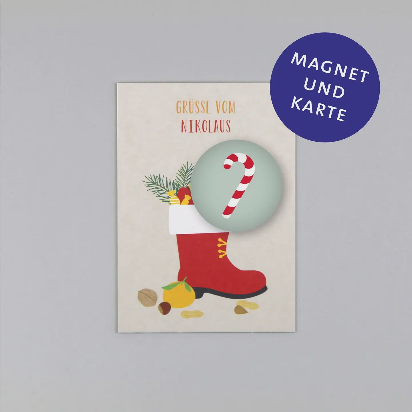 Set Magnet mit Postkarte Nikolaus