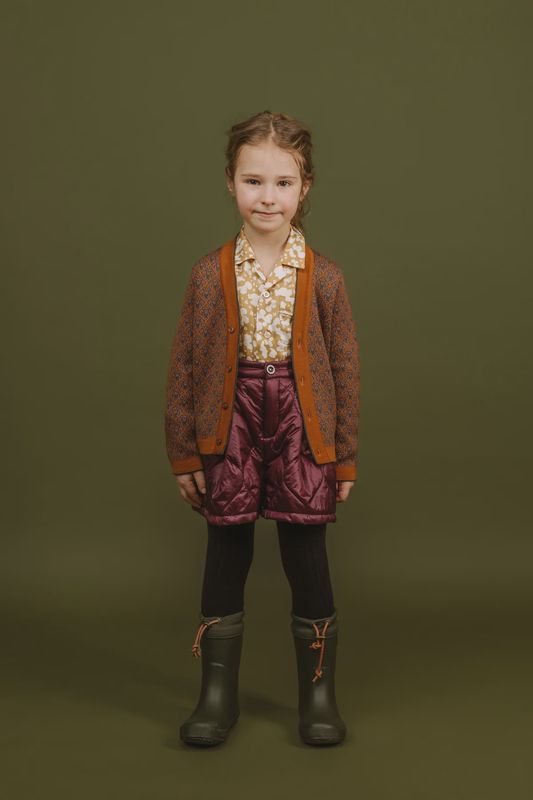 Puffer Shorts Nico, Aubergine