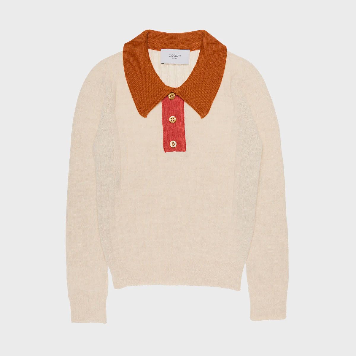 Nahtloses Poloshirt aus Wolle, Weiss, Size: 7Y