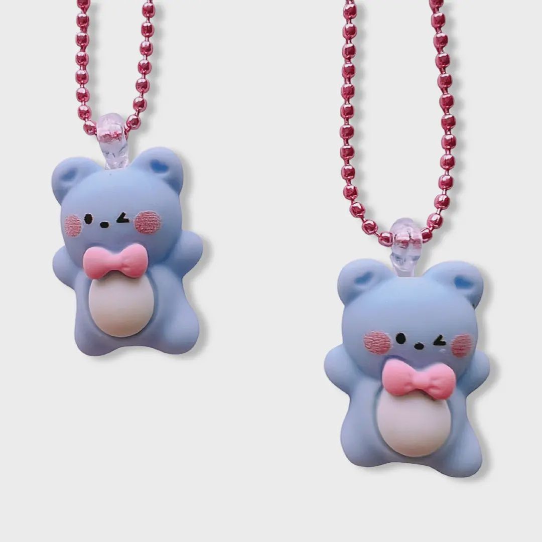 Pop Cutie Blue Bear Kinder Halskette