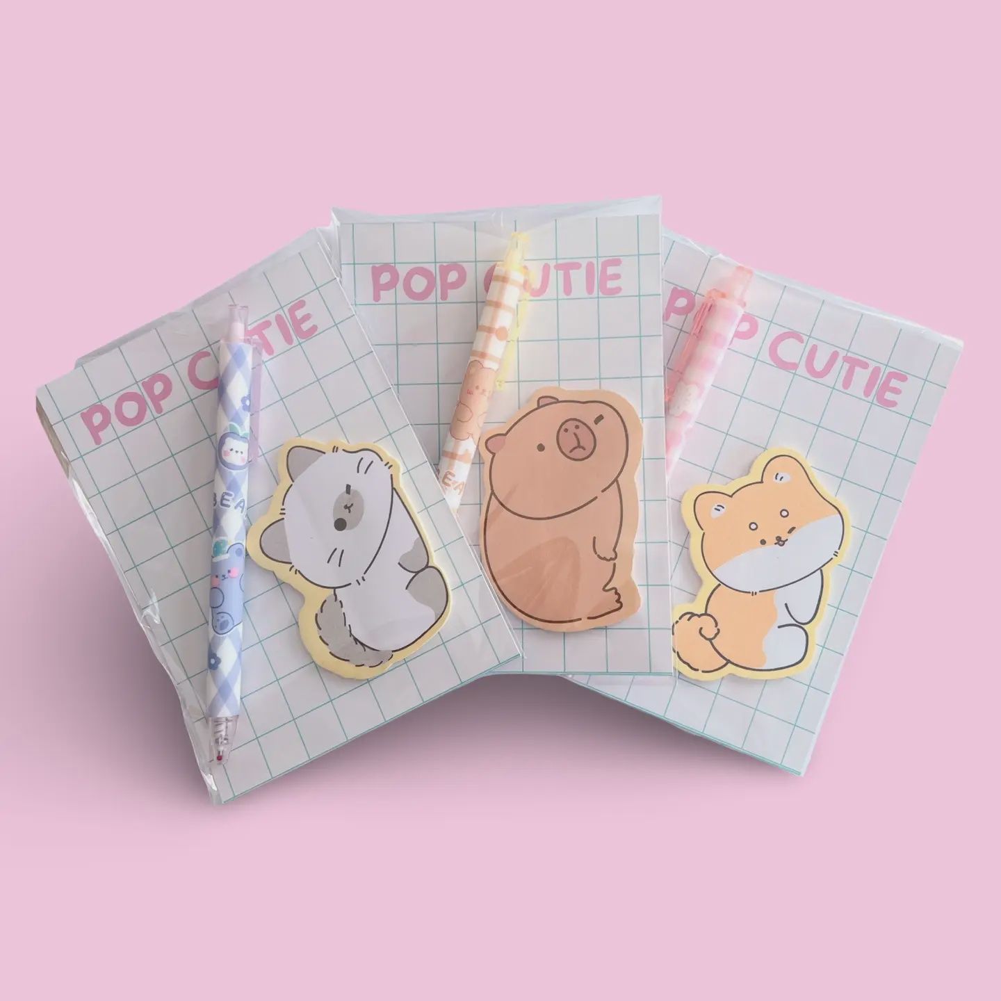 Kleintier-Schreibwarenset - Memo-Stift - Strumpffüller