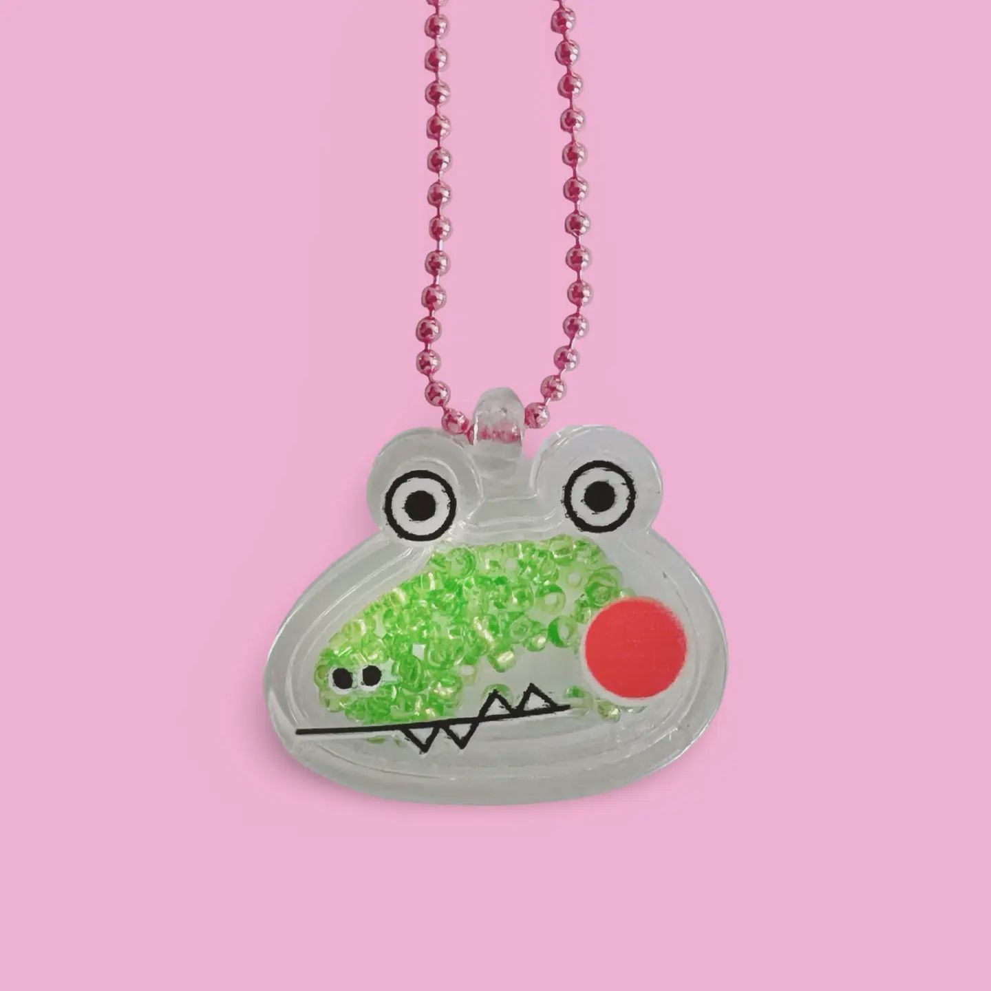 Pop Cutie Krokodil Shaker Halsketten - Kawaii Alligator