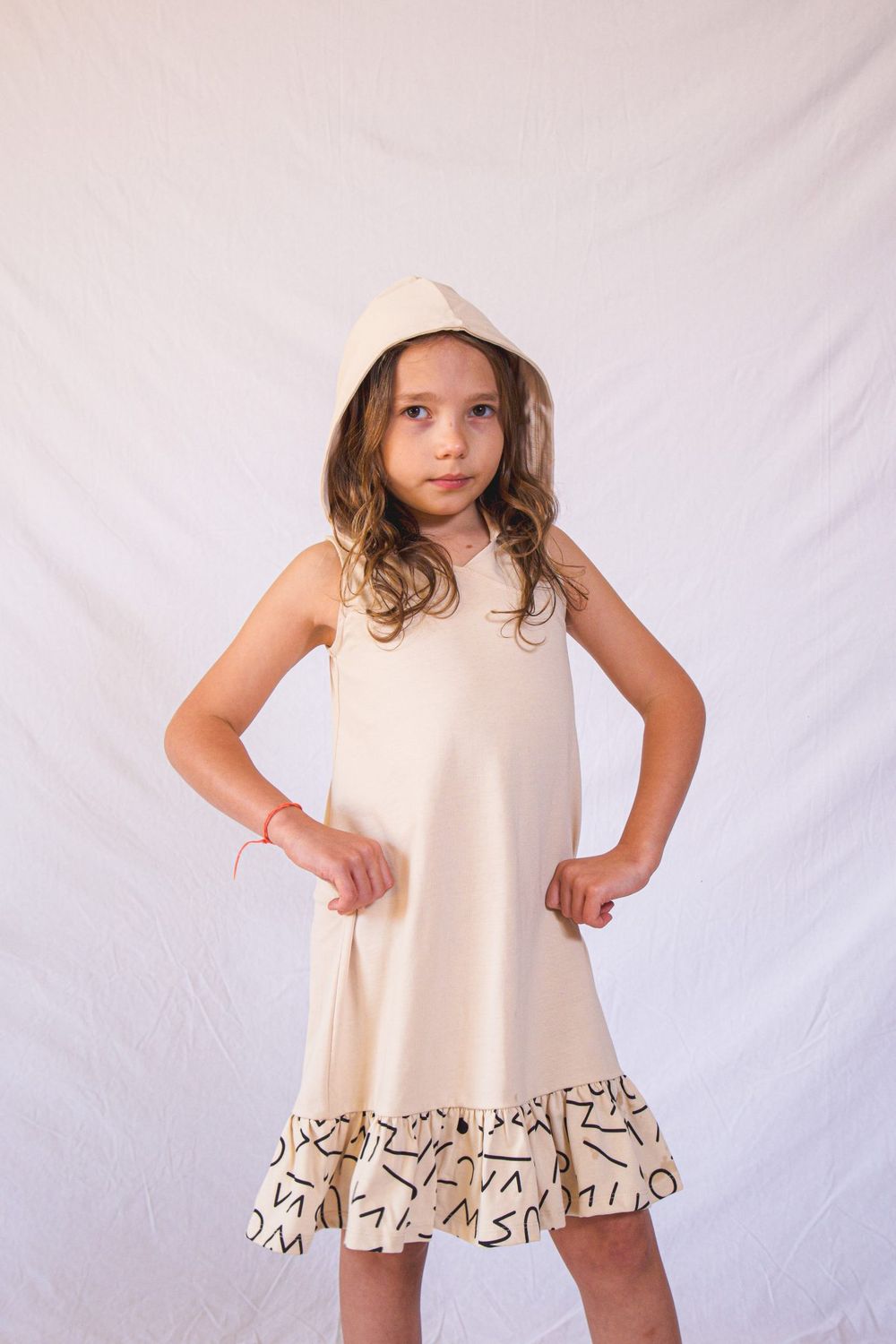 Printed Raps Kleid, Size: 6-7Y
