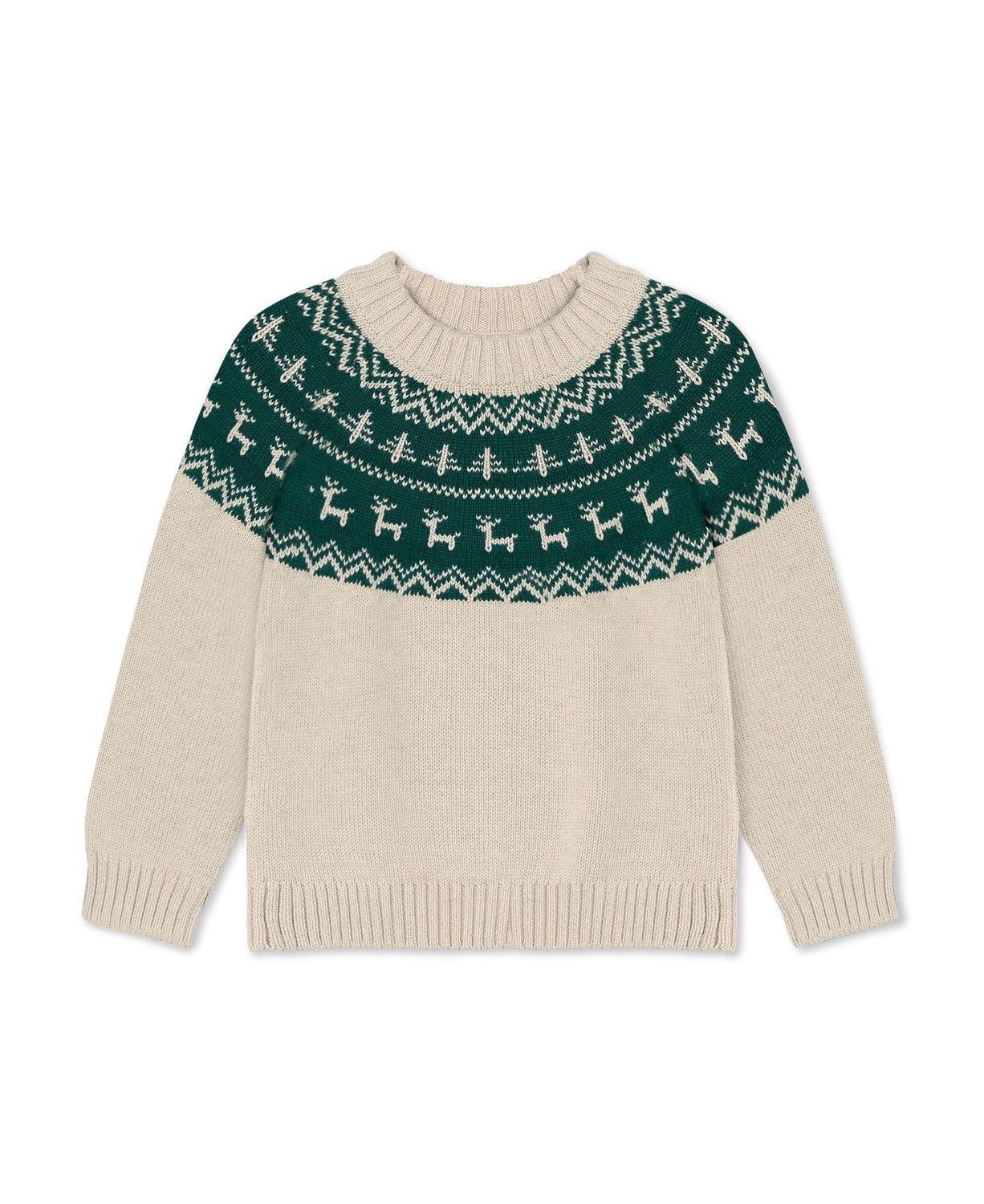 Janie Pullover Sandshell/Green, Size: 3Y/98