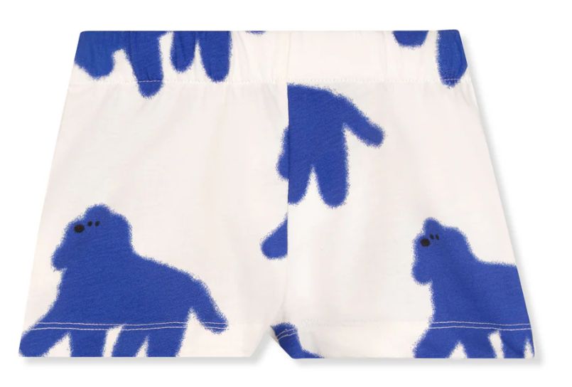 Mini Bon Bon Short, Color: Artists Blue Dog, Size: 6M
