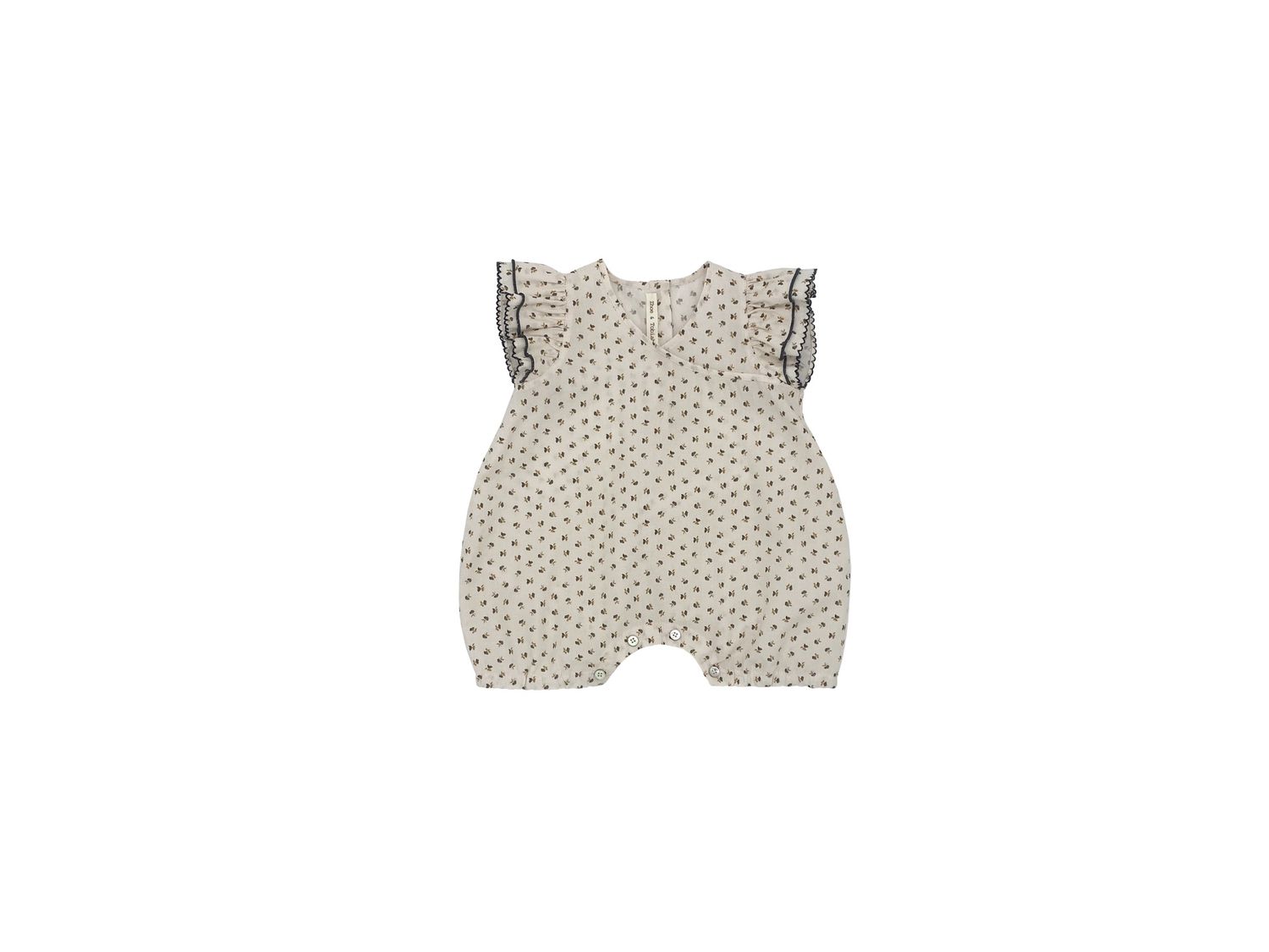 Baby Overall Naturell Fiori Ardesia, Size: 6M