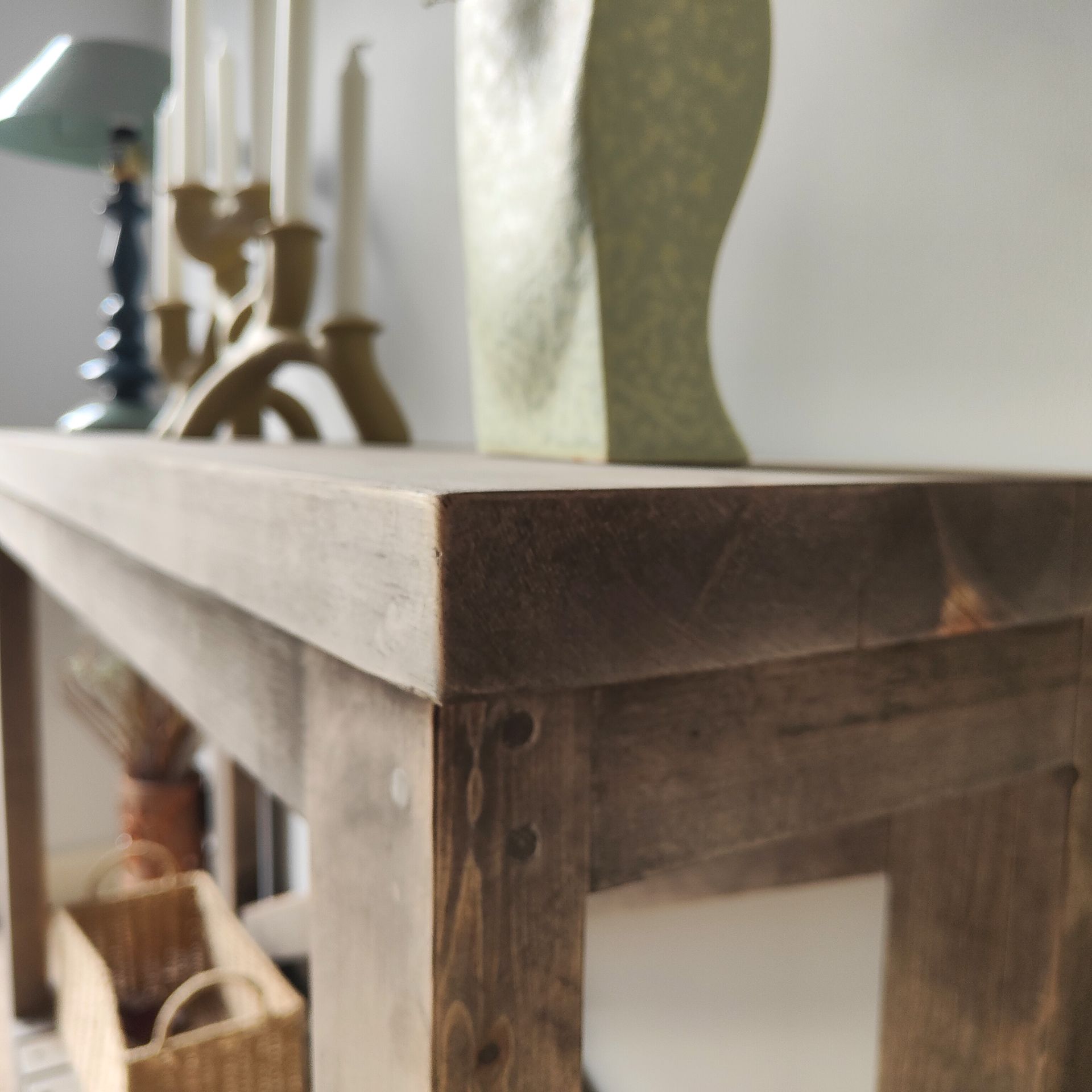 Handmade X-Frame Console Table – Rustic Hallway & Entryway Accent Table