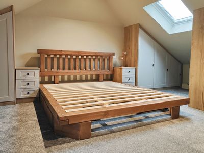 Farmhouse Bed Frame – Handmade Rustic Solid Wood Platform Bed