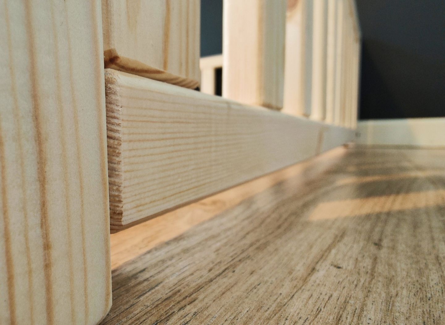 Handmade Montessori Floor Bed with Rails – Wooden Toddler Bed with Slats