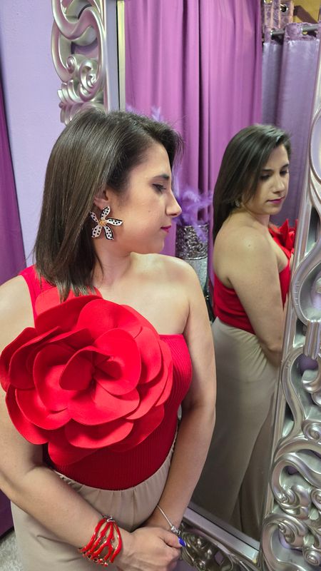 TOP FLOR ROJO