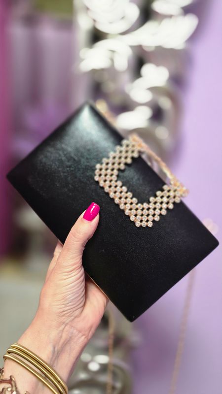 Bolso cierre cuadrado negro