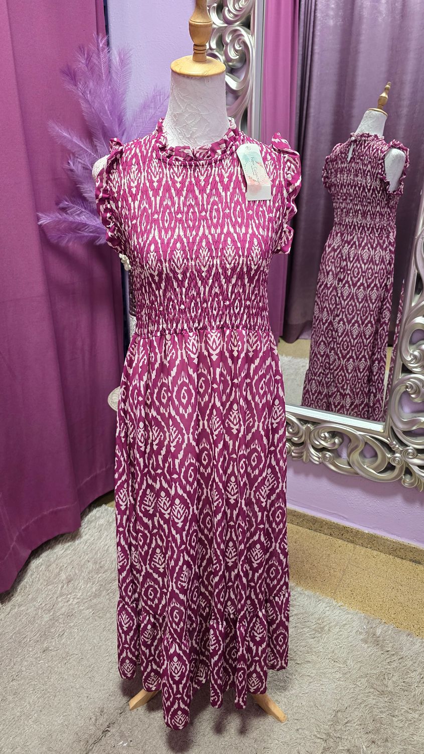 Vestido AMALIA   buganvilla