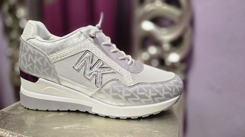 Deportiva cuña blanco/plata Deportiva cuña blanco/plata
