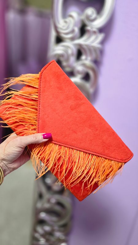 Cartera PLUMAS naranja