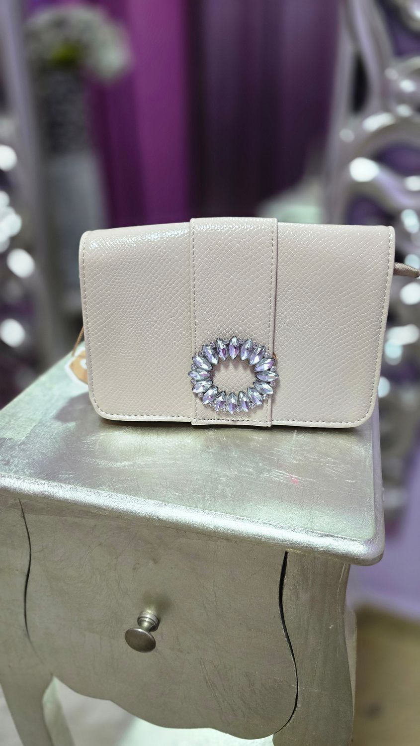 Bolso beig medallon polipiel