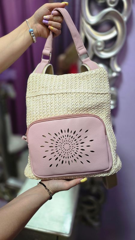Mochila parche rosa