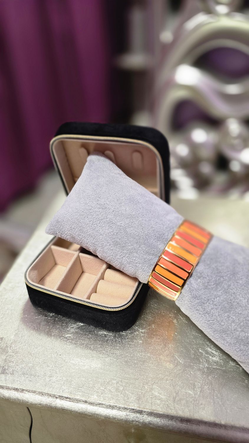 Pulsera nacar piezas naranja