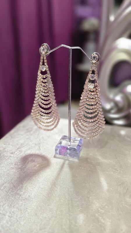 Pendientes LAGRIMAL  dorado circonitas