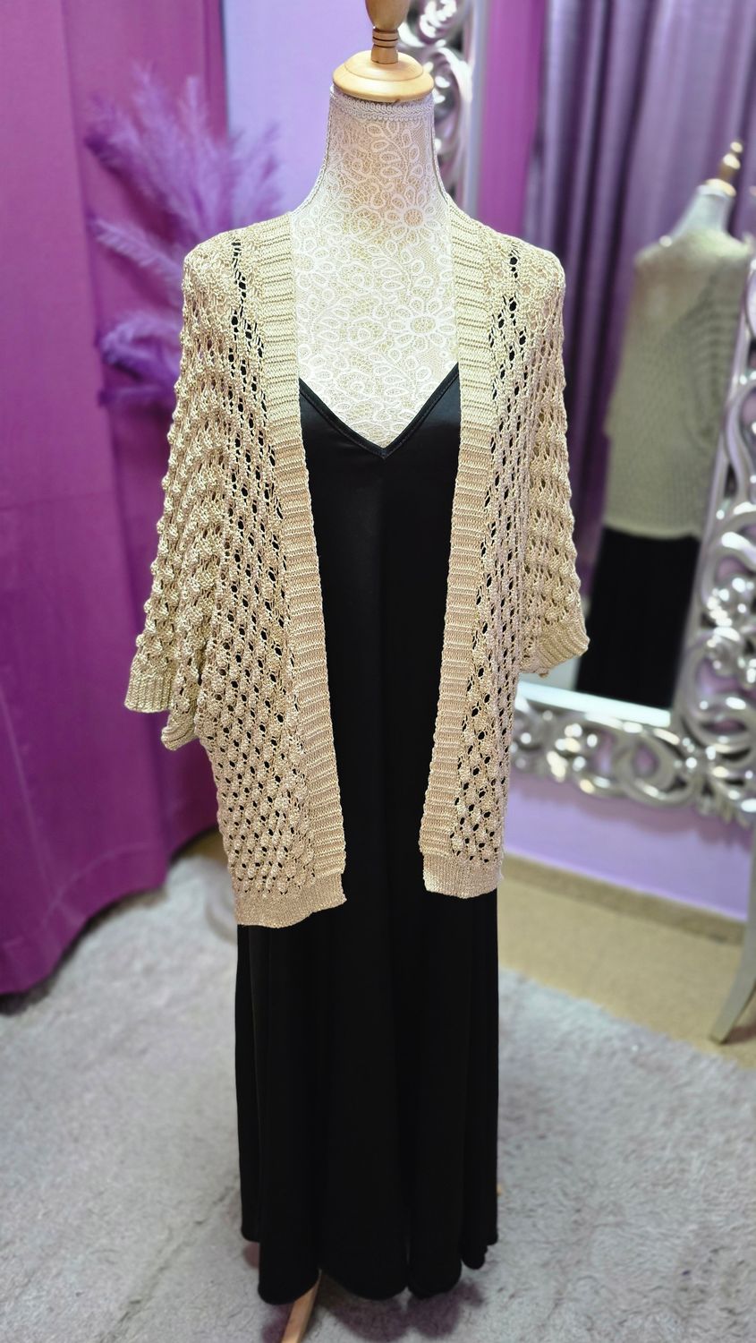 Chaqueta hilo MAIKA  brillo dorado