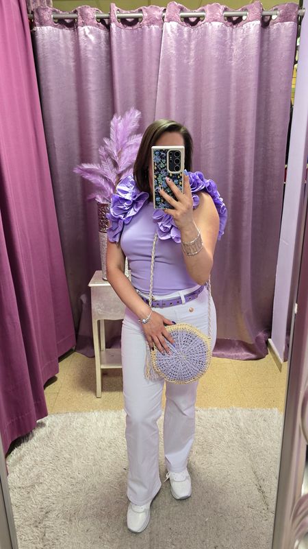 Camiseta volantes malva canale