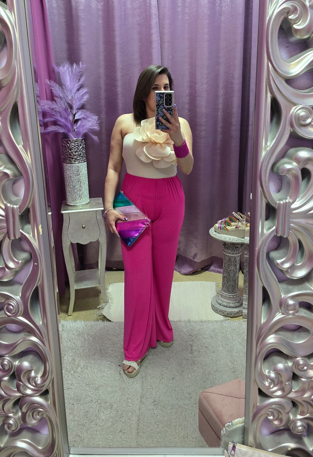 Pantalón licra fría fucsia