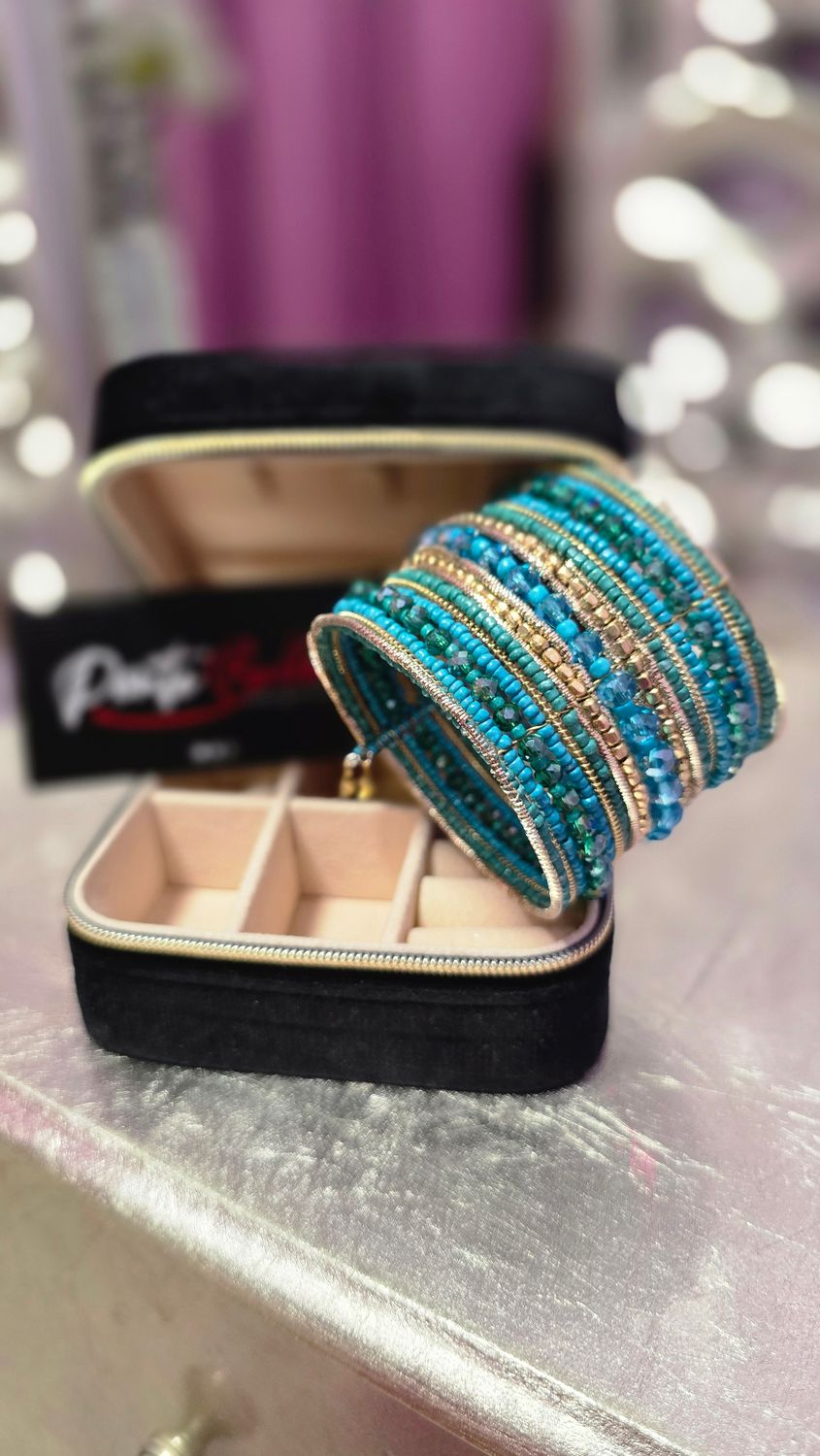 Pulsera HINDU verde agua