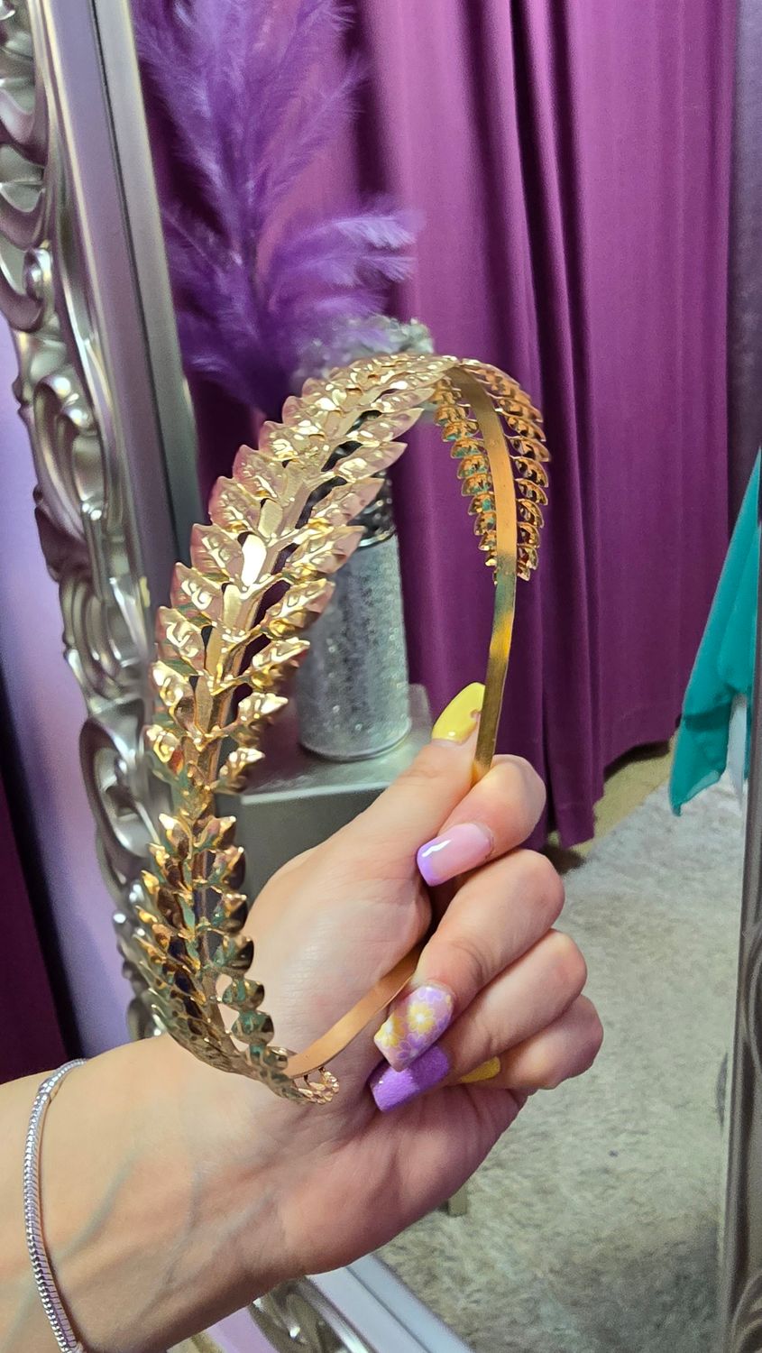 Diadema ESPIGAS dorada