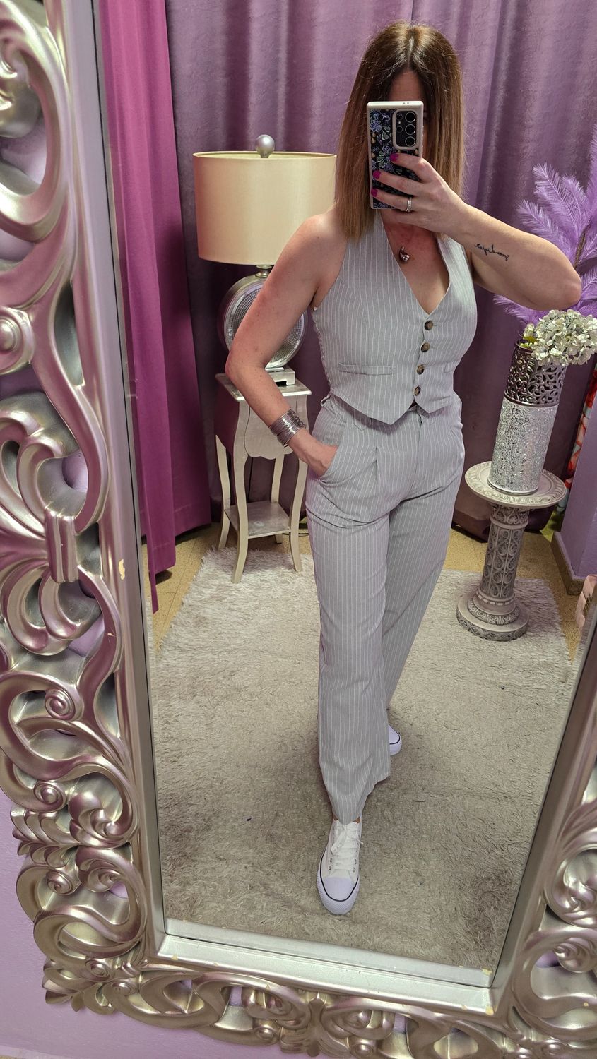 Conjunto chaleco LOLA gris