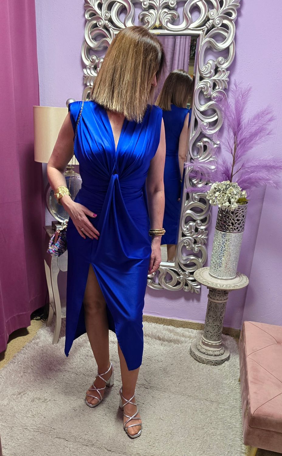 Vestido  NEREIDA azul cian