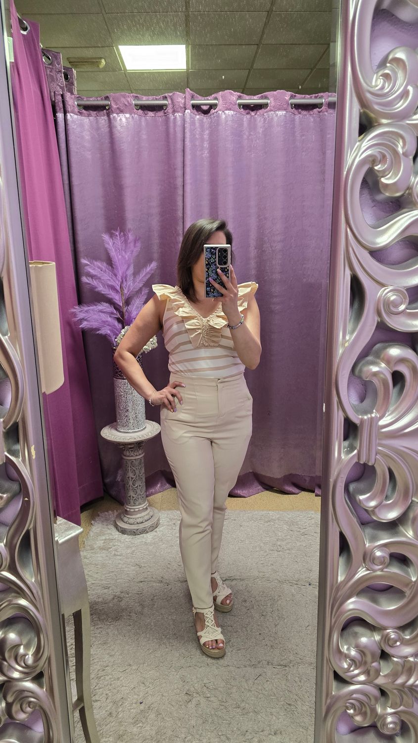 Pantalón PINZAS  beig