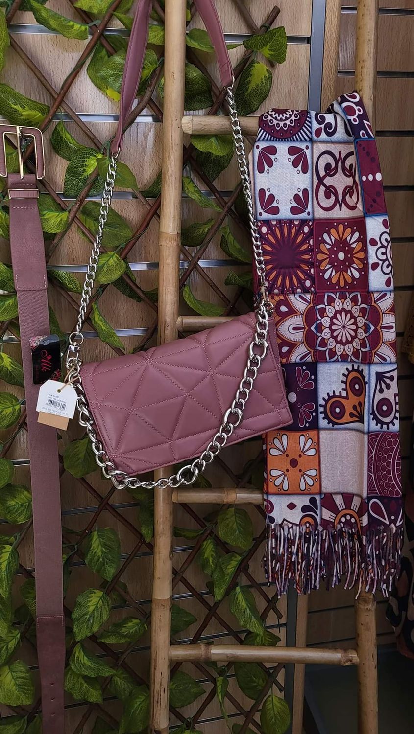 Bolso MAQUILLAJE cadena plata