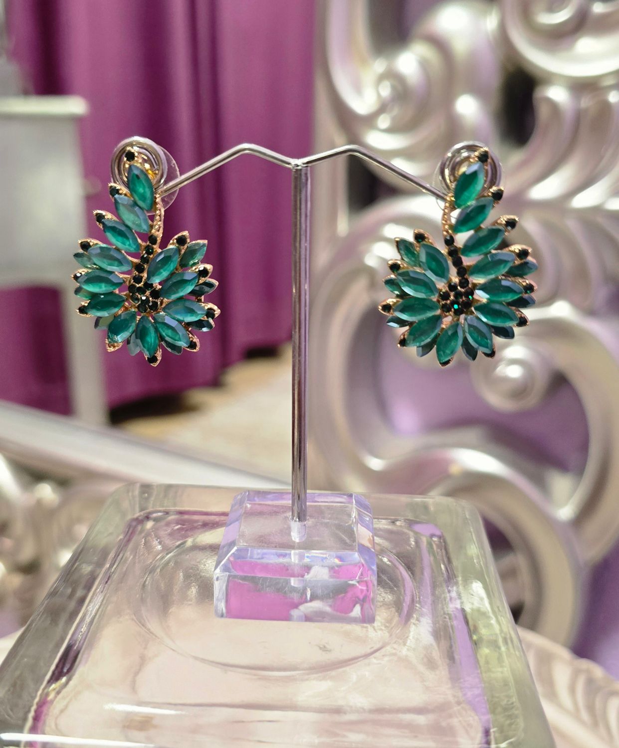Pendientes  REAL Verde
