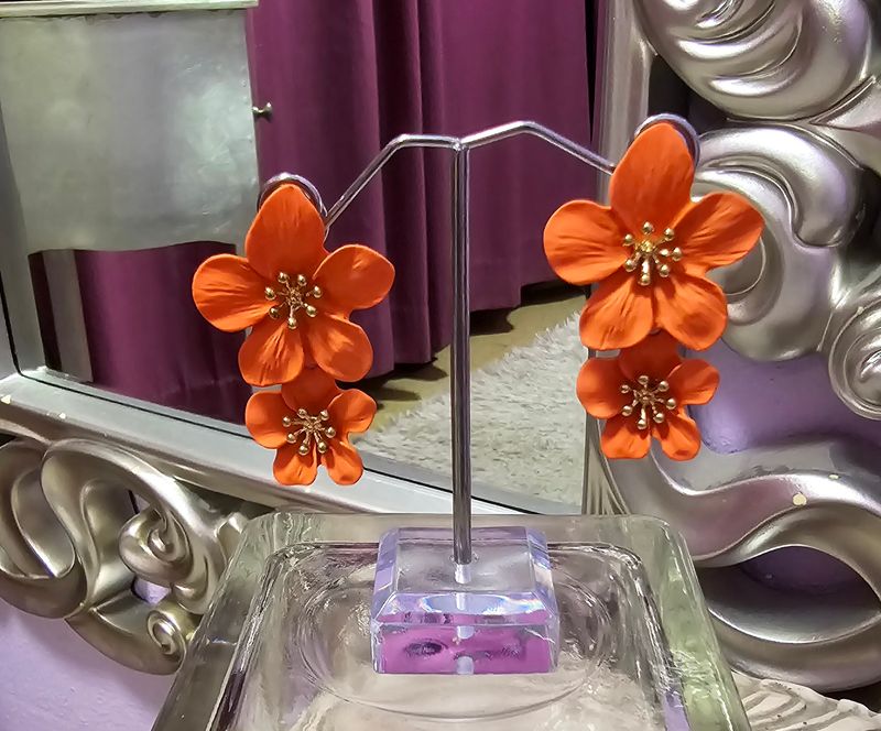 Pendientes DUFLOR naranja