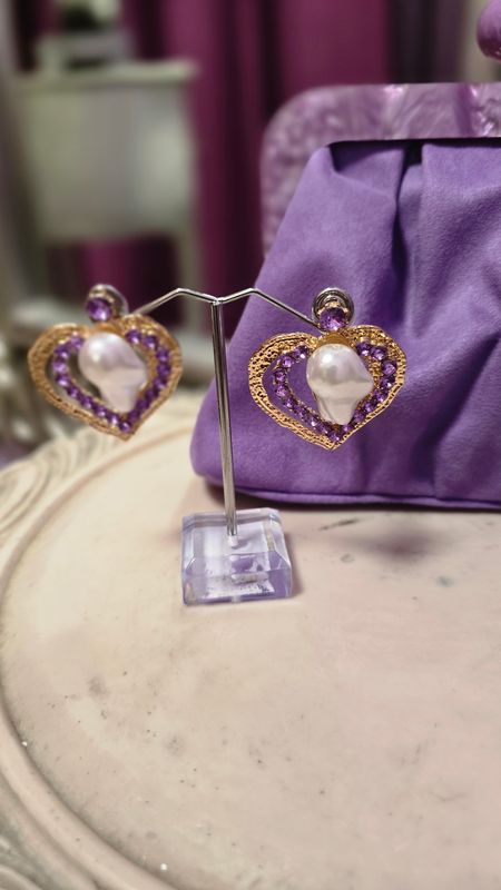 Pendientes FIAMA  malva