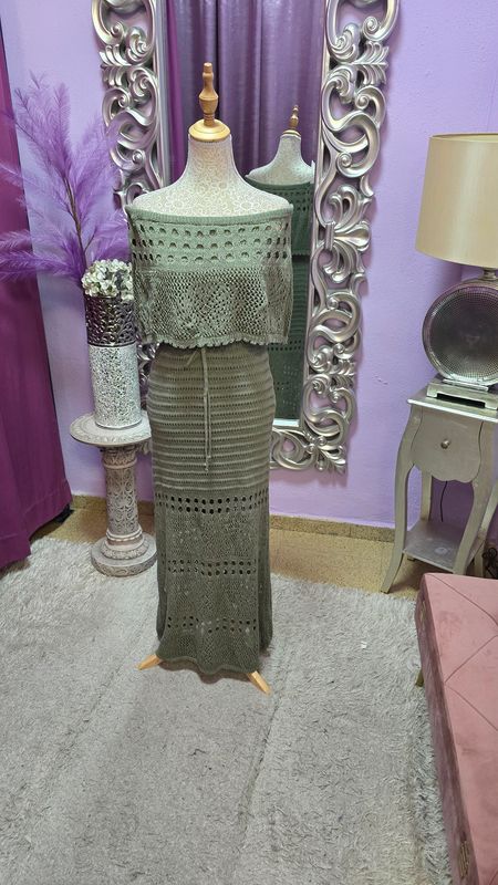 Vestido HILO verde militar