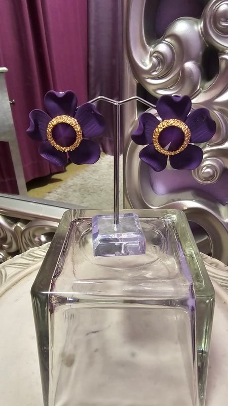 Pendientes JESS morado naza