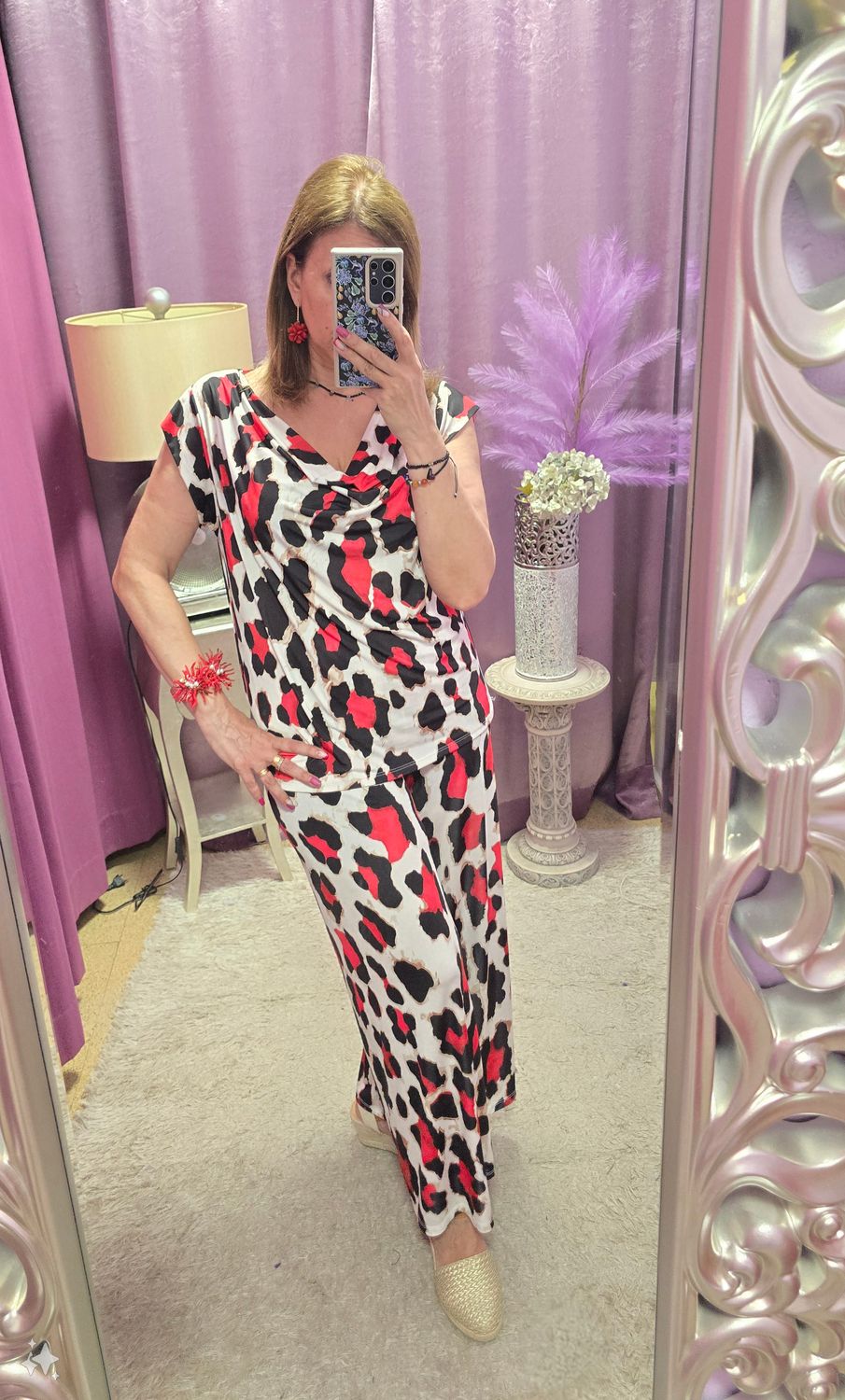 Conjunto LEOPARD ROJO